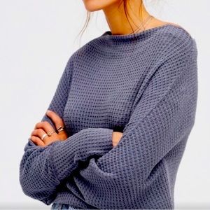 Free People Drippy Thermal Mercury Tee